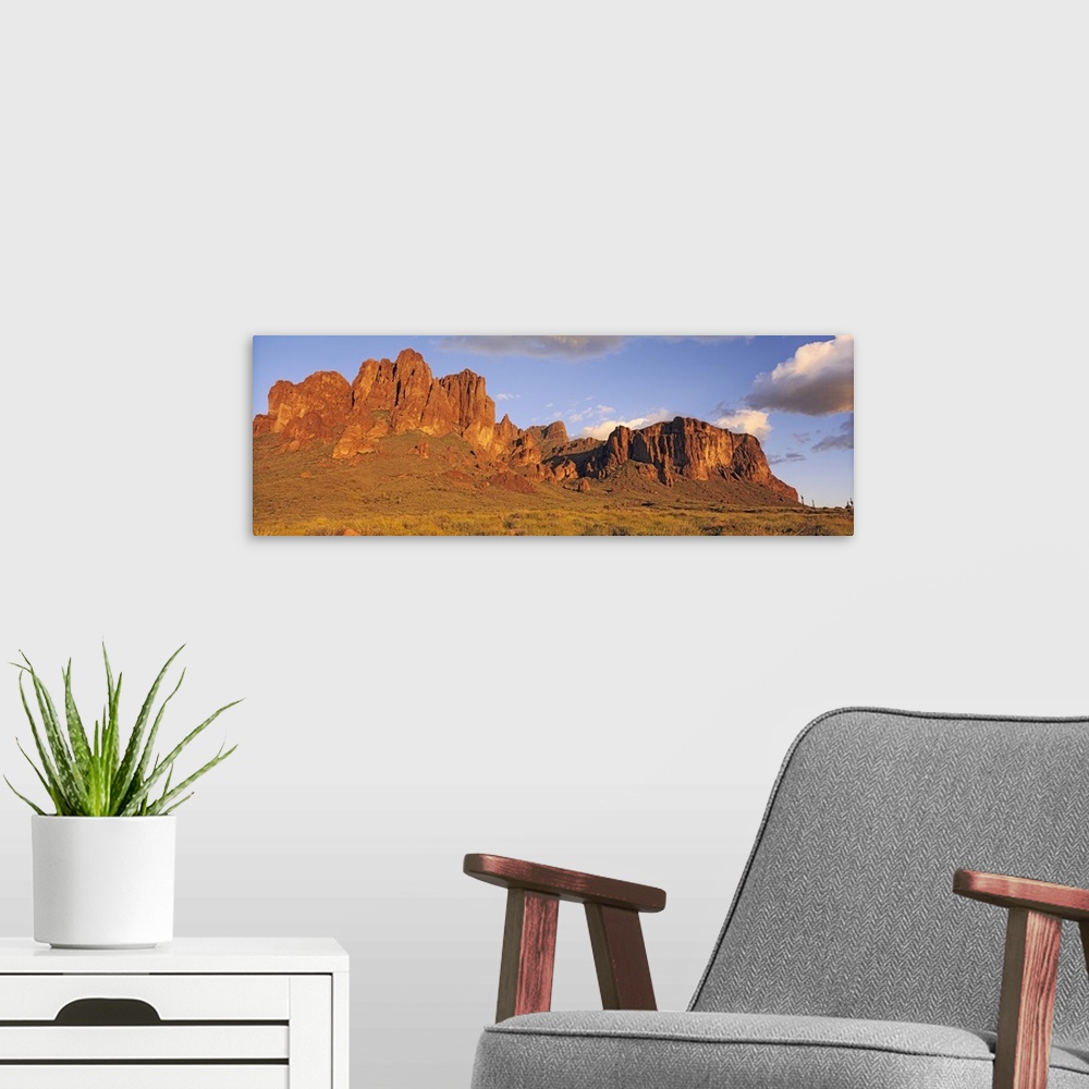 A modern room featuring Sunset Superstition Mountains Tonto National Forest Lost Dutchman State Park AZ