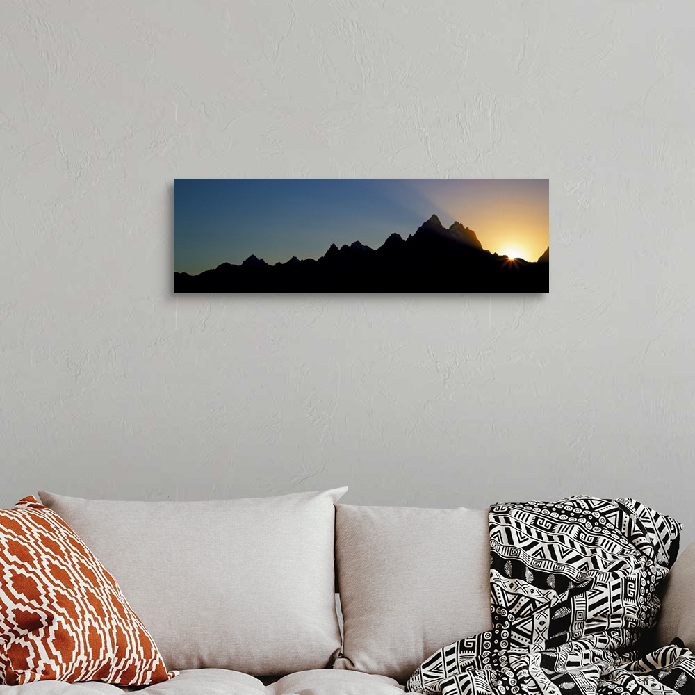 A bohemian room featuring Sunset Teton Range Grand Teton National Park WY