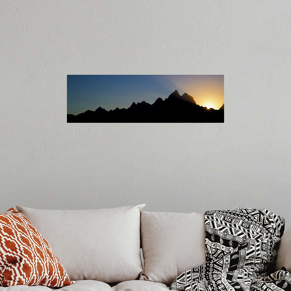 A bohemian room featuring Sunset Teton Range Grand Teton National Park WY