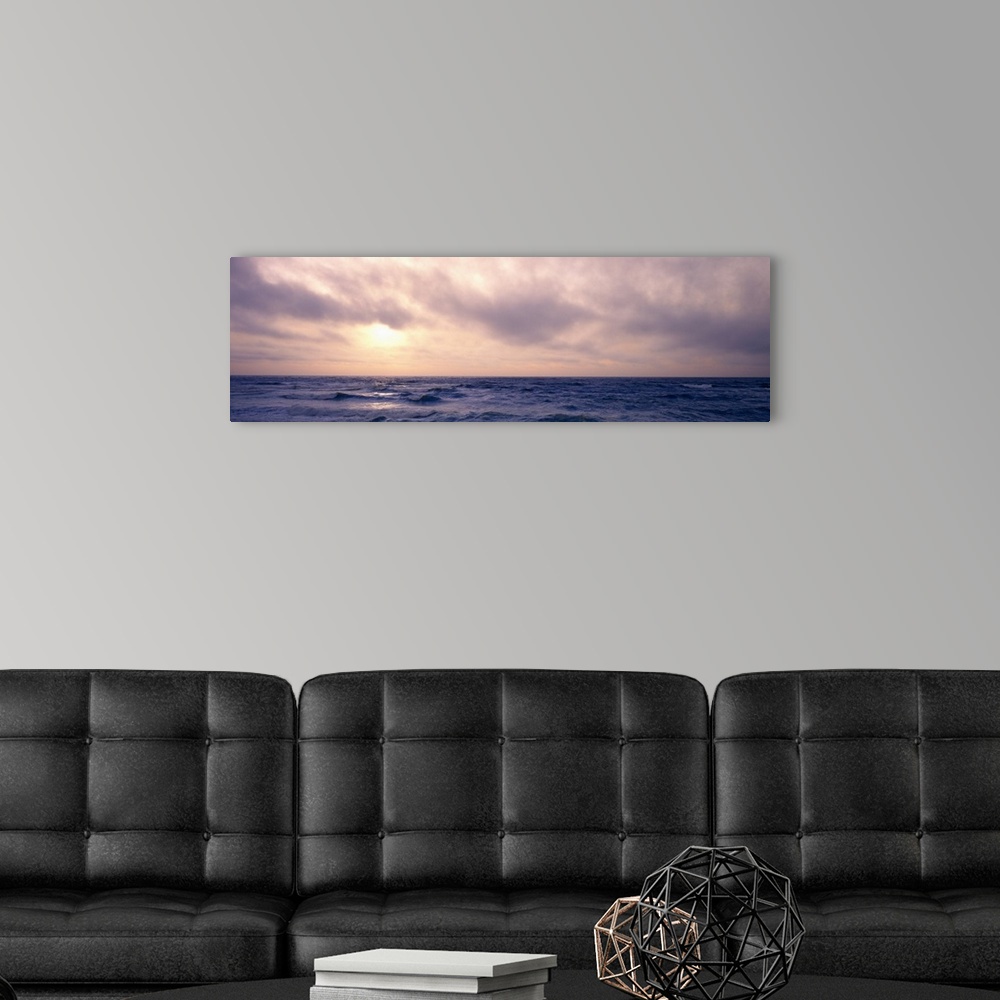 A modern room featuring Sunsetover the sea, Pacific Ocean, California
