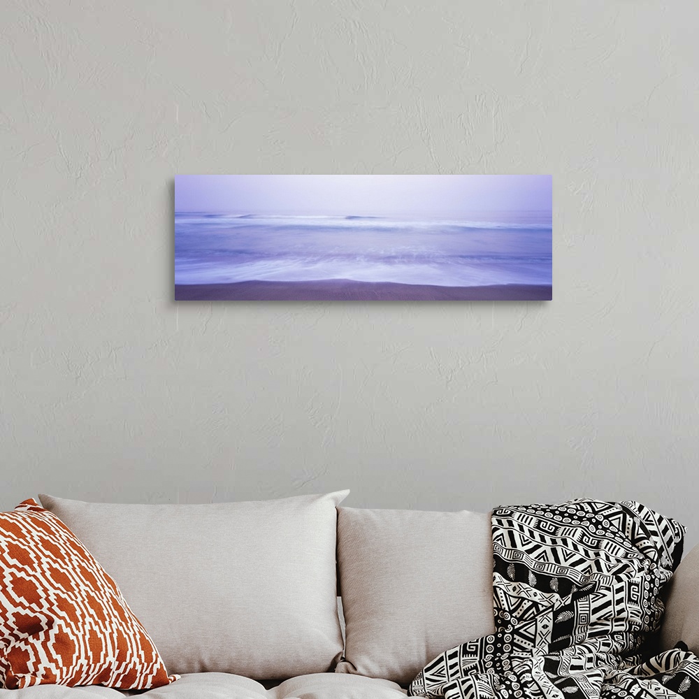 A bohemian room featuring Surf on the beach at dawn, Point Arena, Mendocino County, California