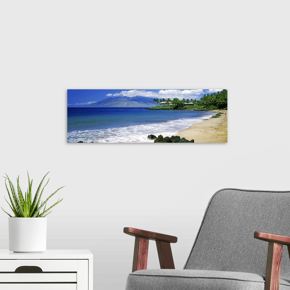 A modern room featuring Surf on the beach, Kapalua Beach, Maui, Hawaii