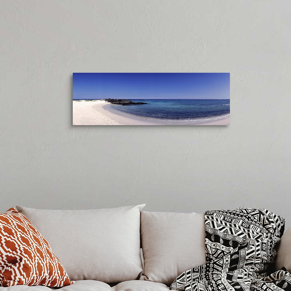 A bohemian room featuring Surf on the beach, Makalawena Beach, Kekaha Kai State Park, Kona District, Hawaii, USA