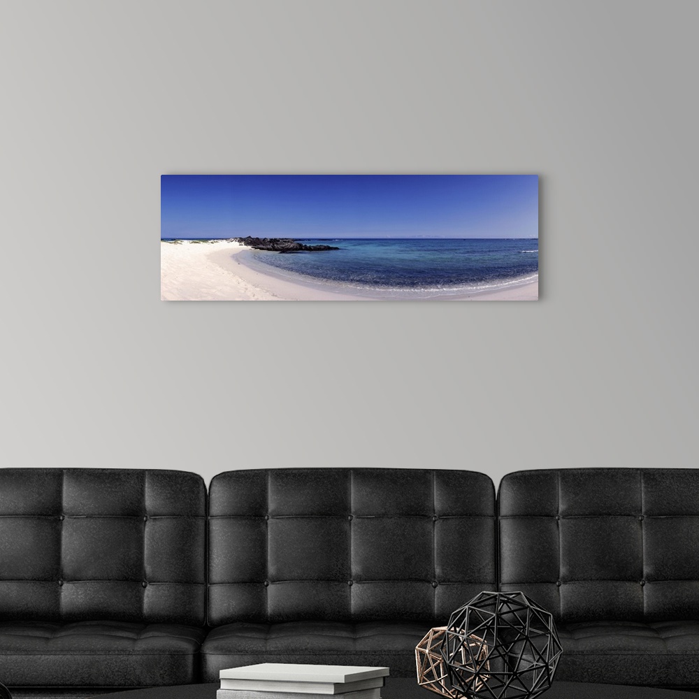 A modern room featuring Surf on the beach, Makalawena Beach, Kekaha Kai State Park, Kona District, Hawaii, USA