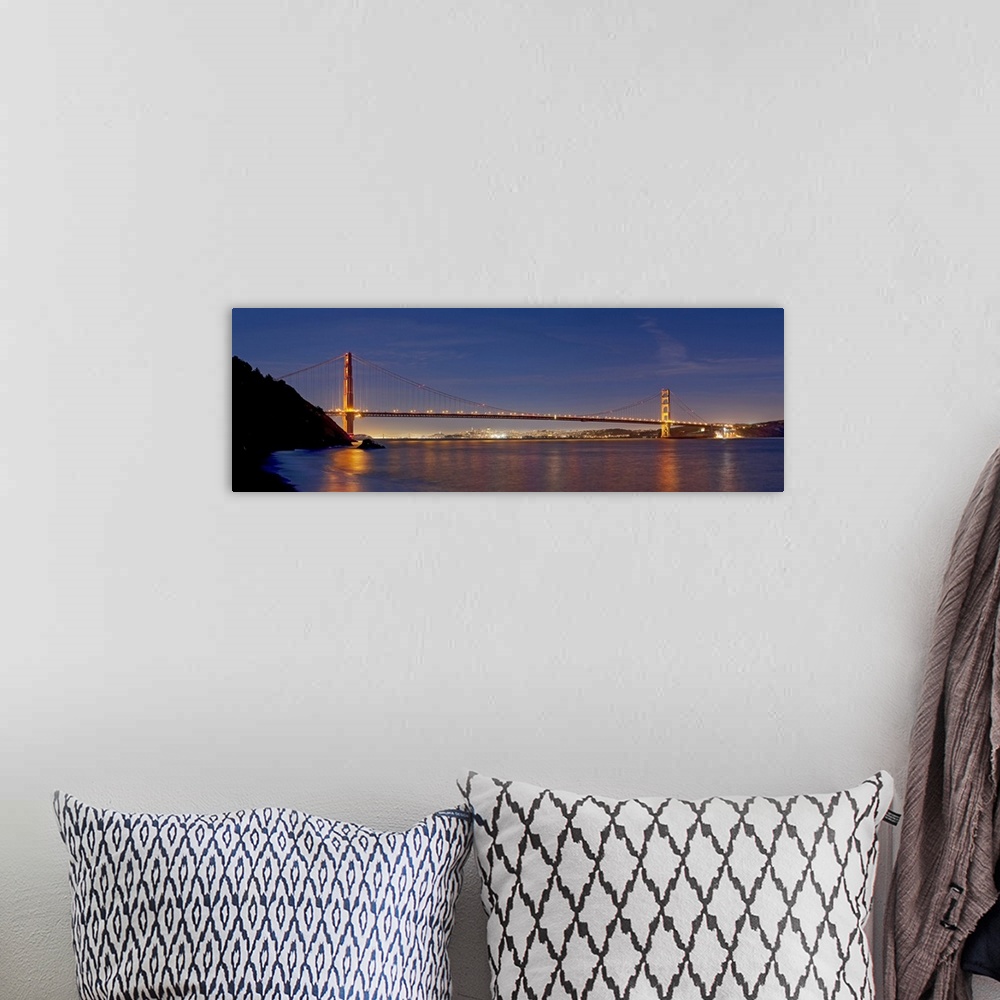 A bohemian room featuring Suspension bridge at dusk Golden Gate Bridge San Francisco California