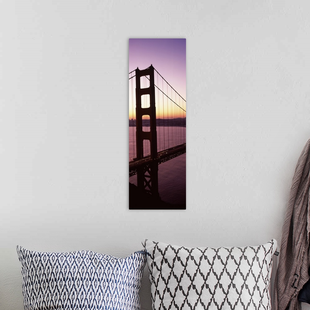 A bohemian room featuring Suspension bridge at sunrise, Golden Gate Bridge, San Francisco Bay, San Francisco, California,