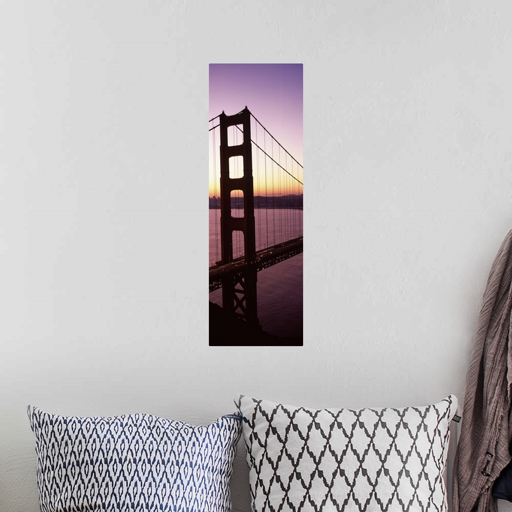 A bohemian room featuring Suspension bridge at sunrise, Golden Gate Bridge, San Francisco Bay, San Francisco, California,