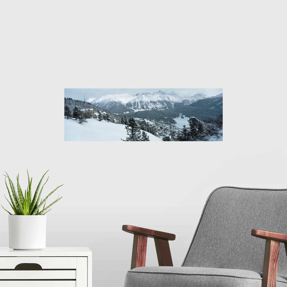 A modern room featuring Switzerland, St Moritz, winter