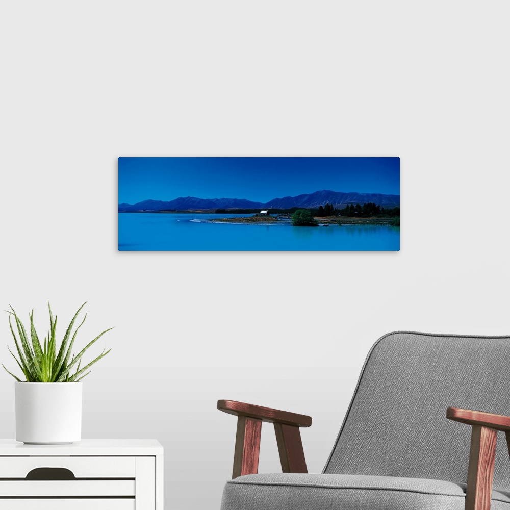 A modern room featuring Takapo Lake New Zealand