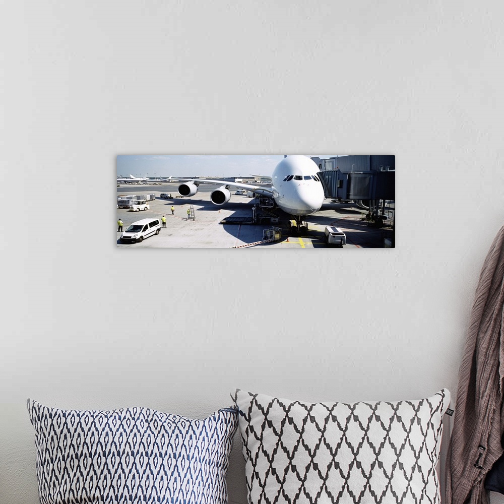 A bohemian room featuring Tarmac with Airbus A30 Aircraft at an airport, Frankfurt, Germany