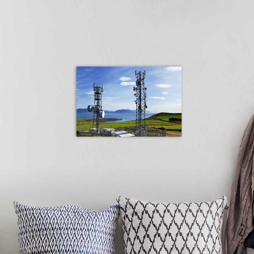 A bohemian room featuring Telecommunication Towers near Bulls Head, Dingle Peninsula, County Kerry, Ireland