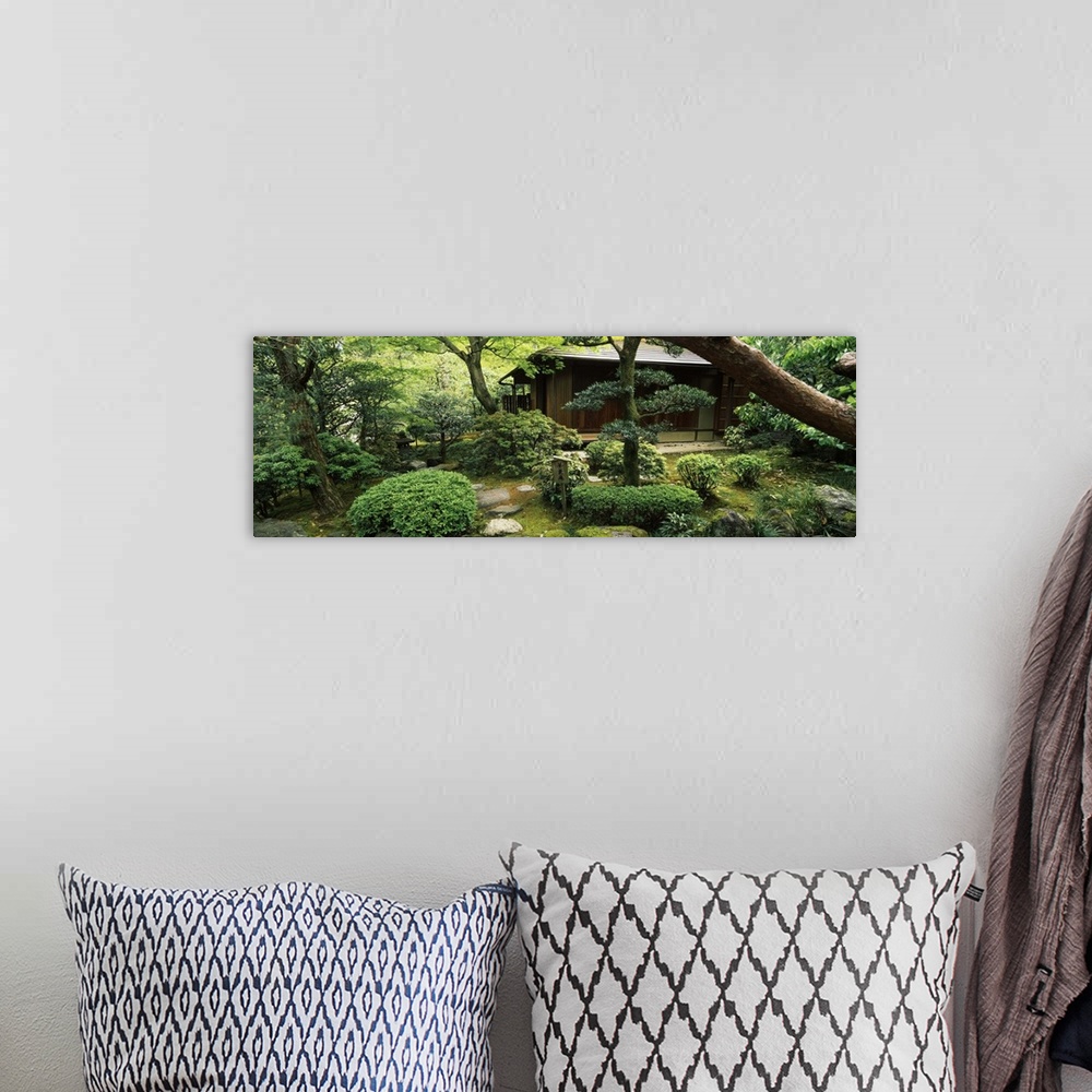 A bohemian room featuring Temple in a garden, Yuzen-En Garden, Chion-In, Higashiyama Ward, Kyoto, Kyoto Prefecture, Kinki R...