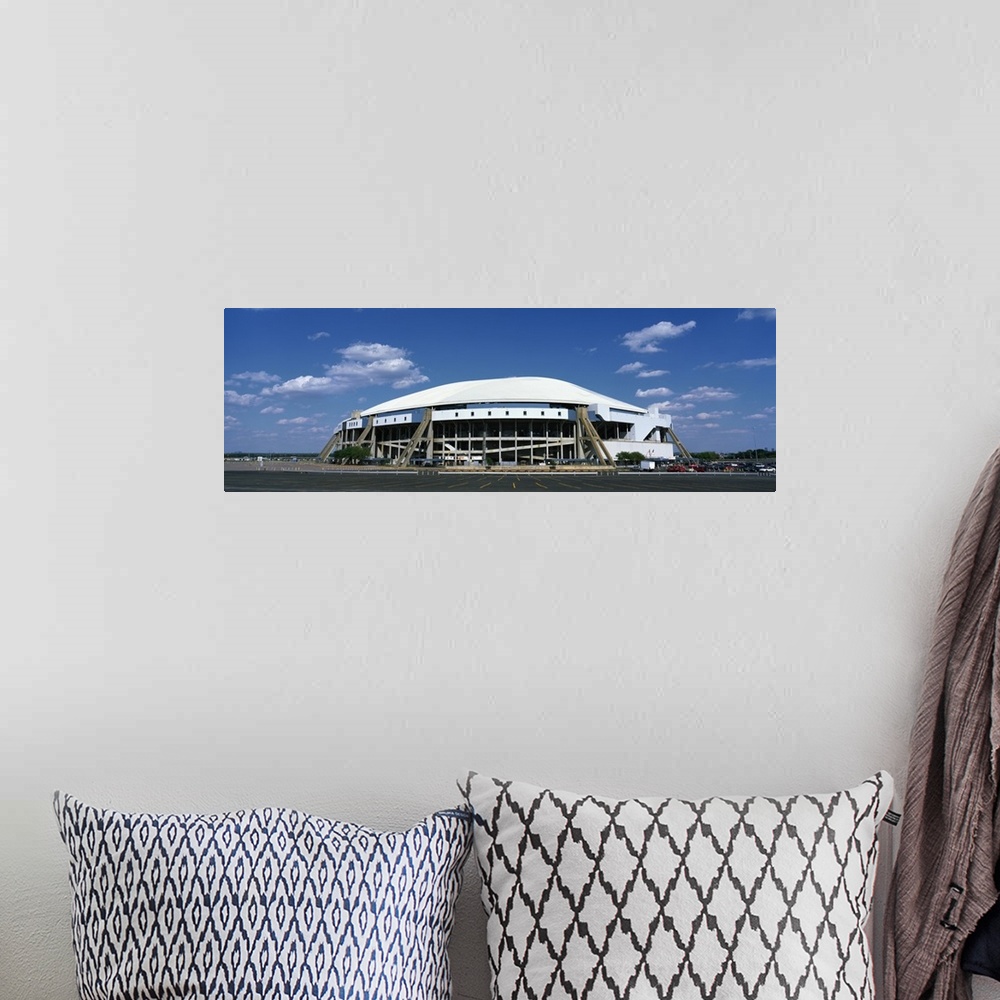 A bohemian room featuring Texas Stadium