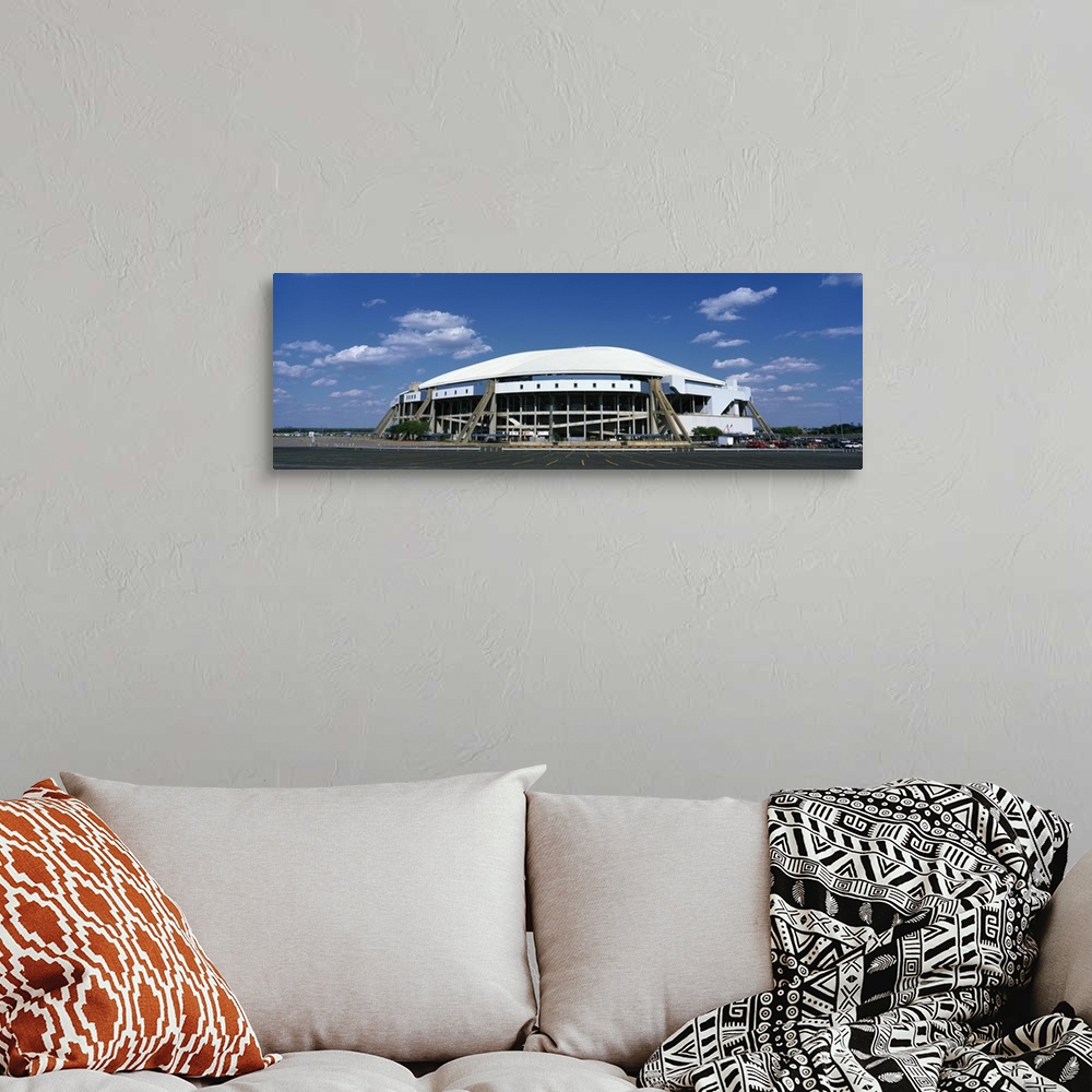 A bohemian room featuring Texas Stadium