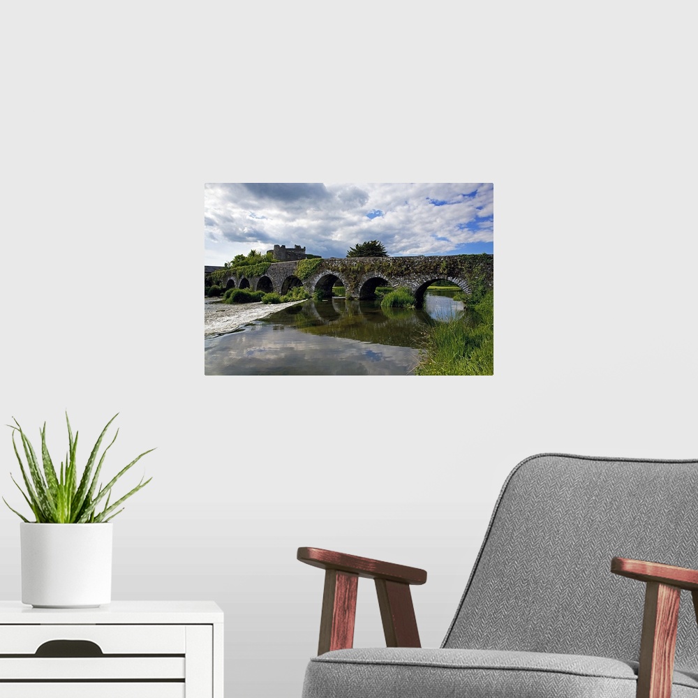 A modern room featuring The 13 Arch Bridge over the River Funshion, Glanworth, County Cork, Ireland