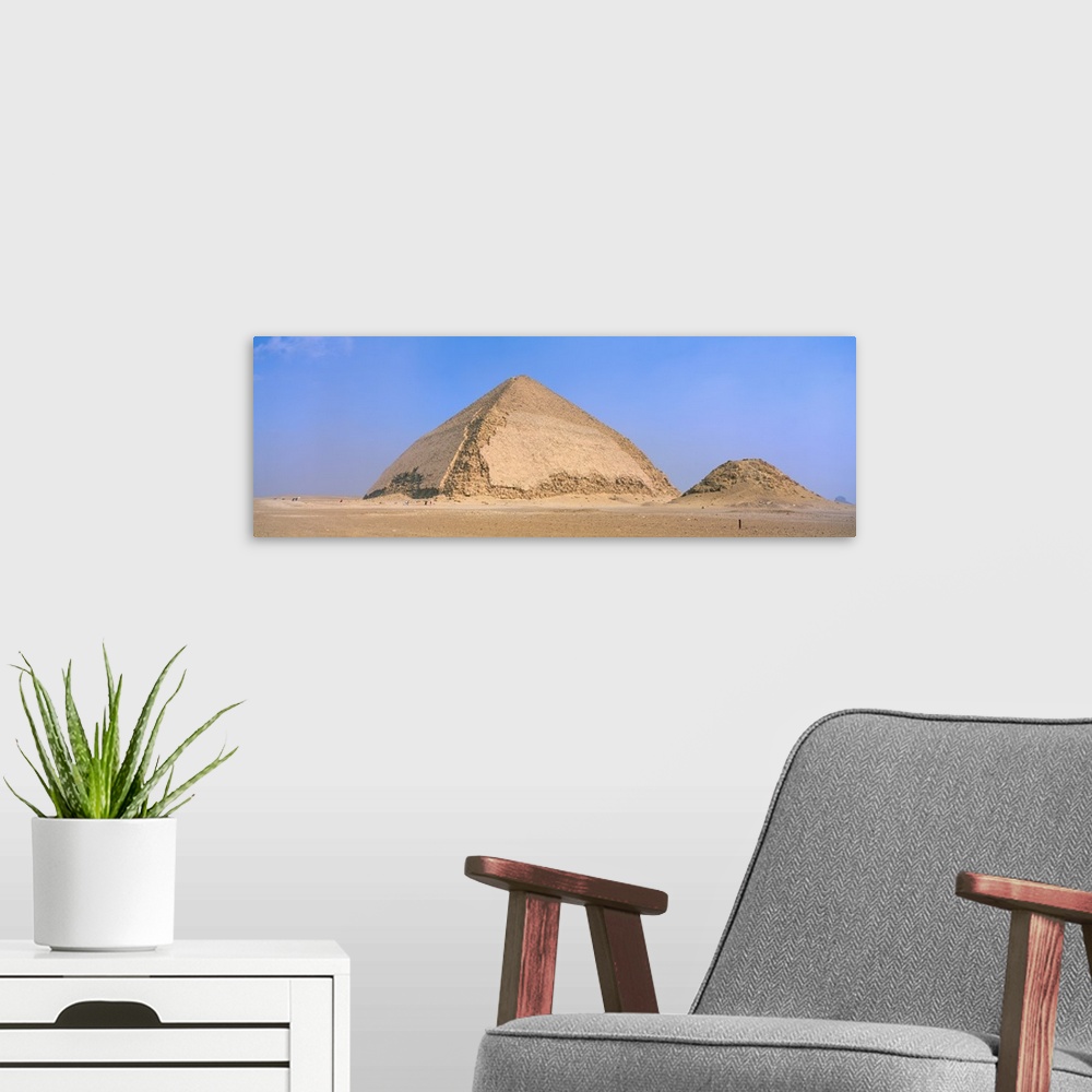 A modern room featuring The "Bent" Pyramid (Il-Haram Il-Munhani) Dahshur Egypt