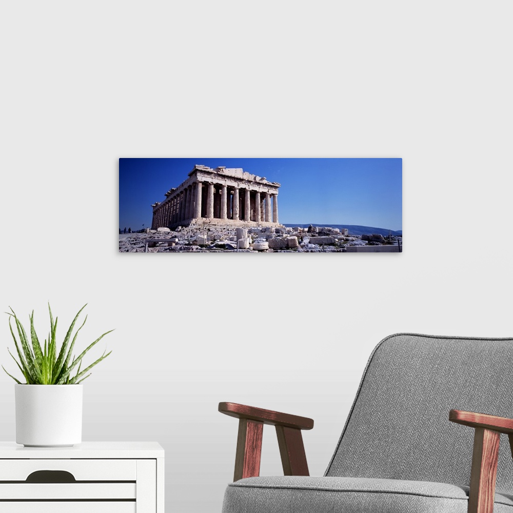 A modern room featuring The Parthenon Athens Greece