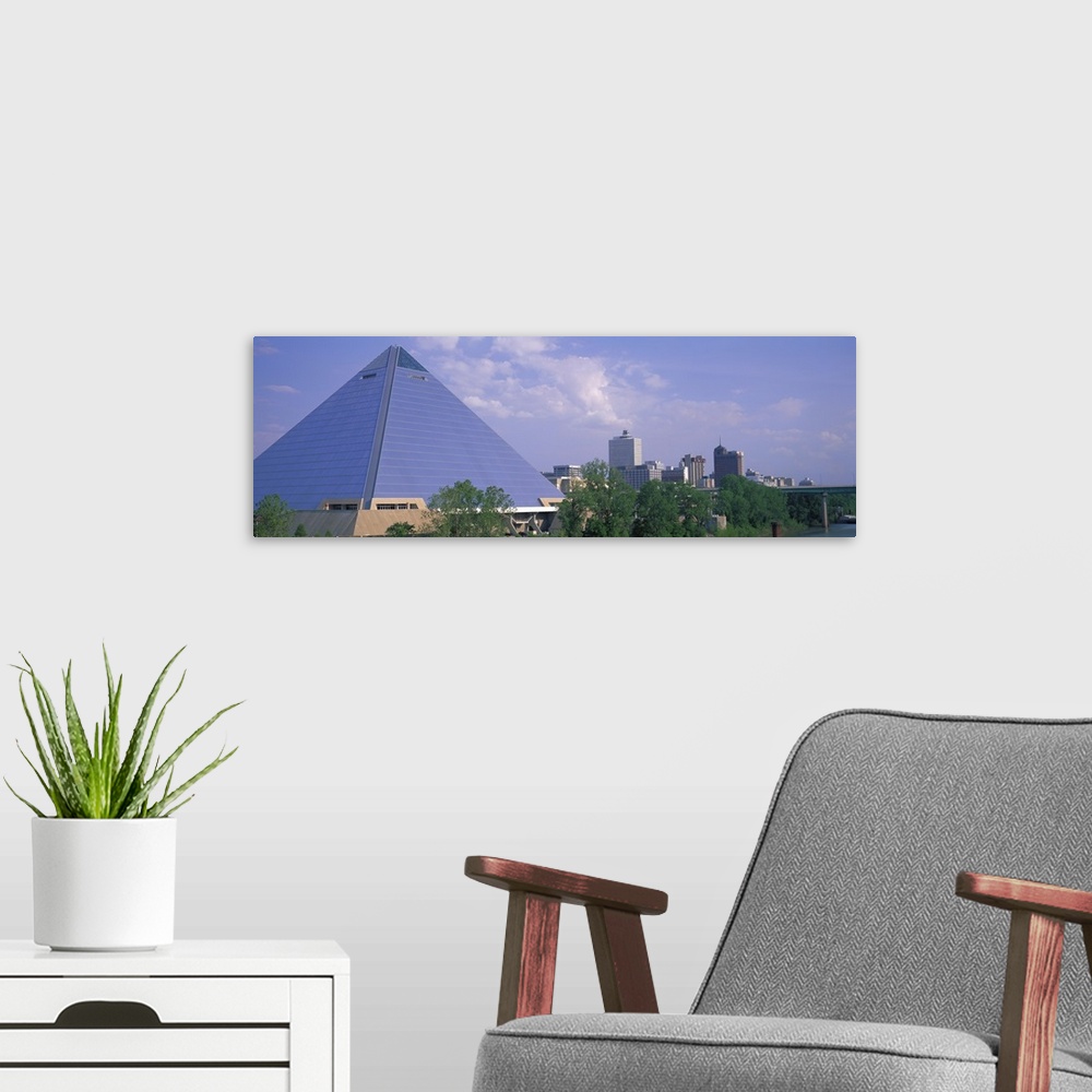 A modern room featuring The Pyramid Memphis TN