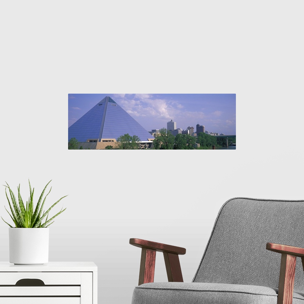 A modern room featuring The Pyramid Memphis TN