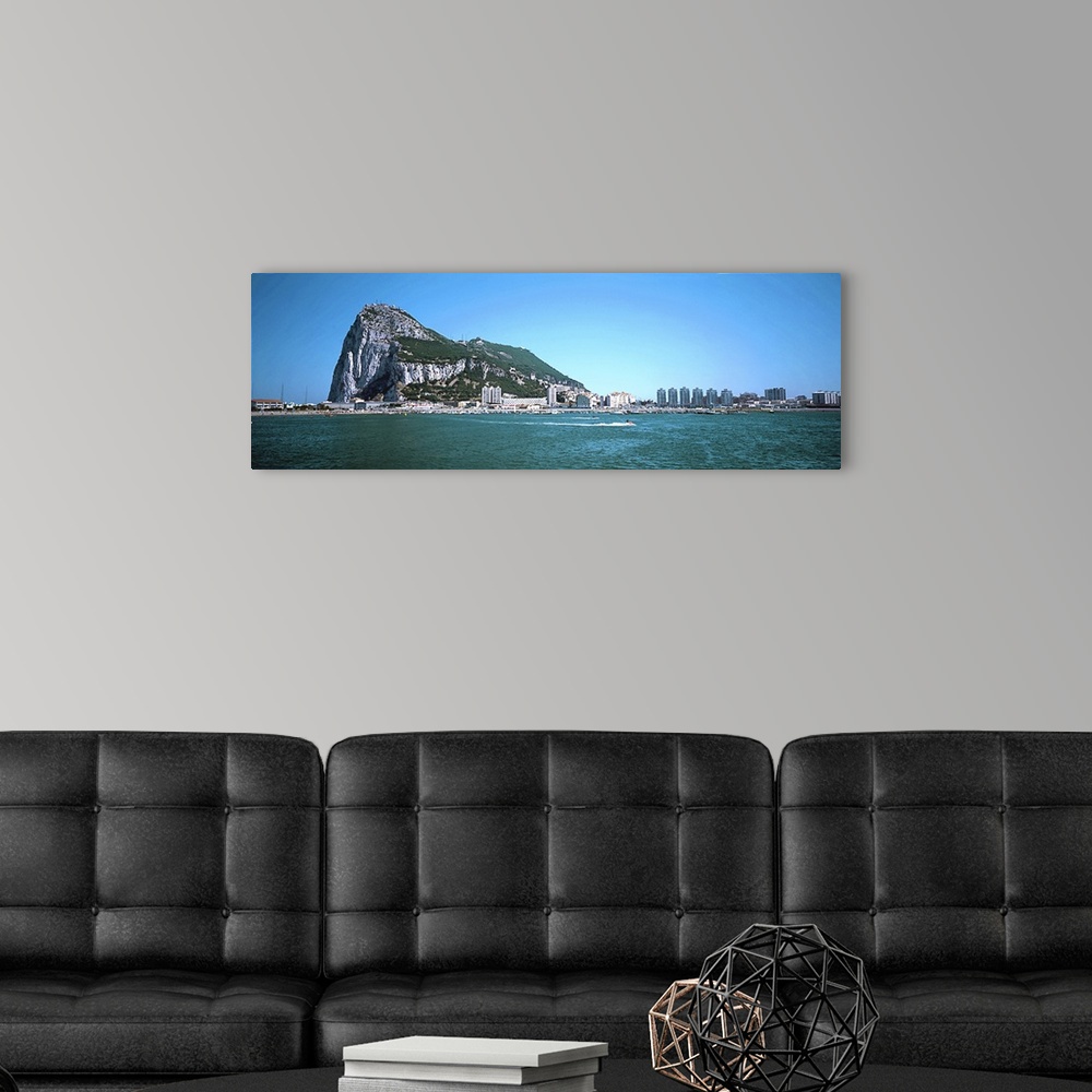 A modern room featuring The Rock of Gibraltar