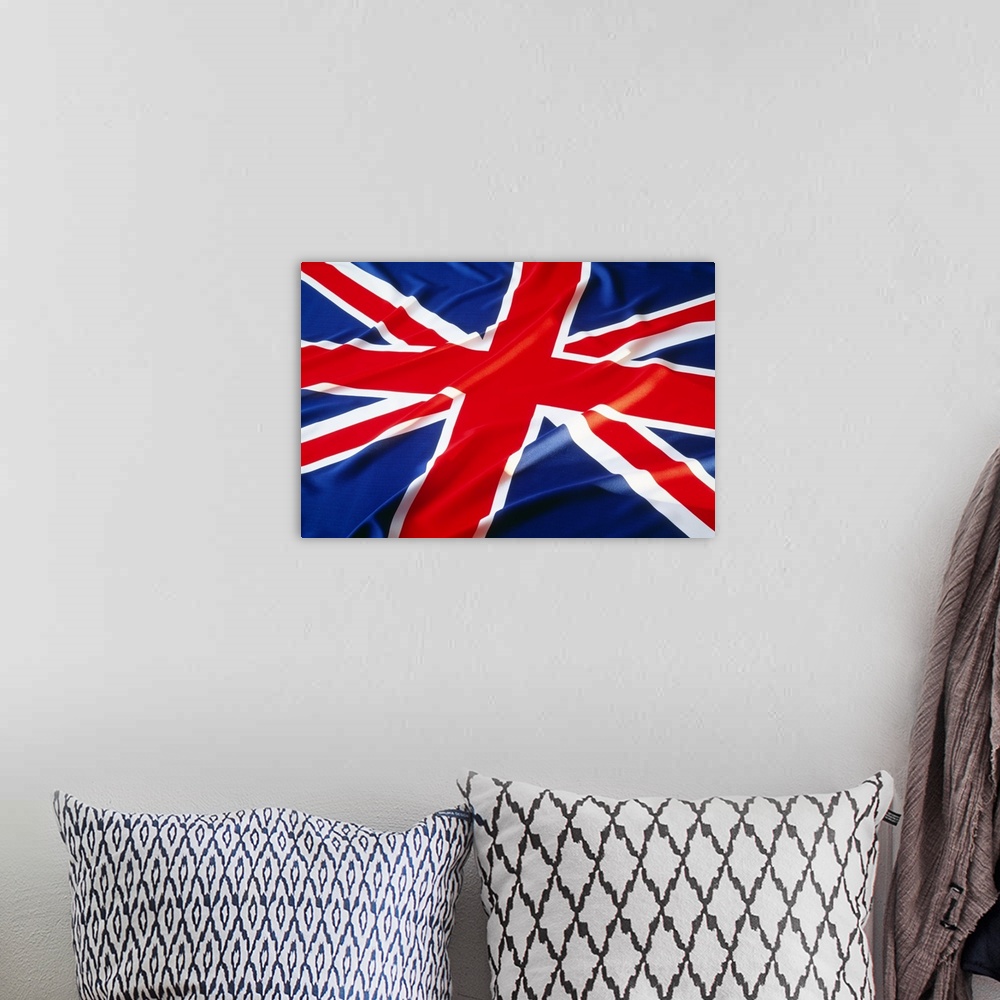 A bohemian room featuring The Union Jack Flag of the United Kingdom