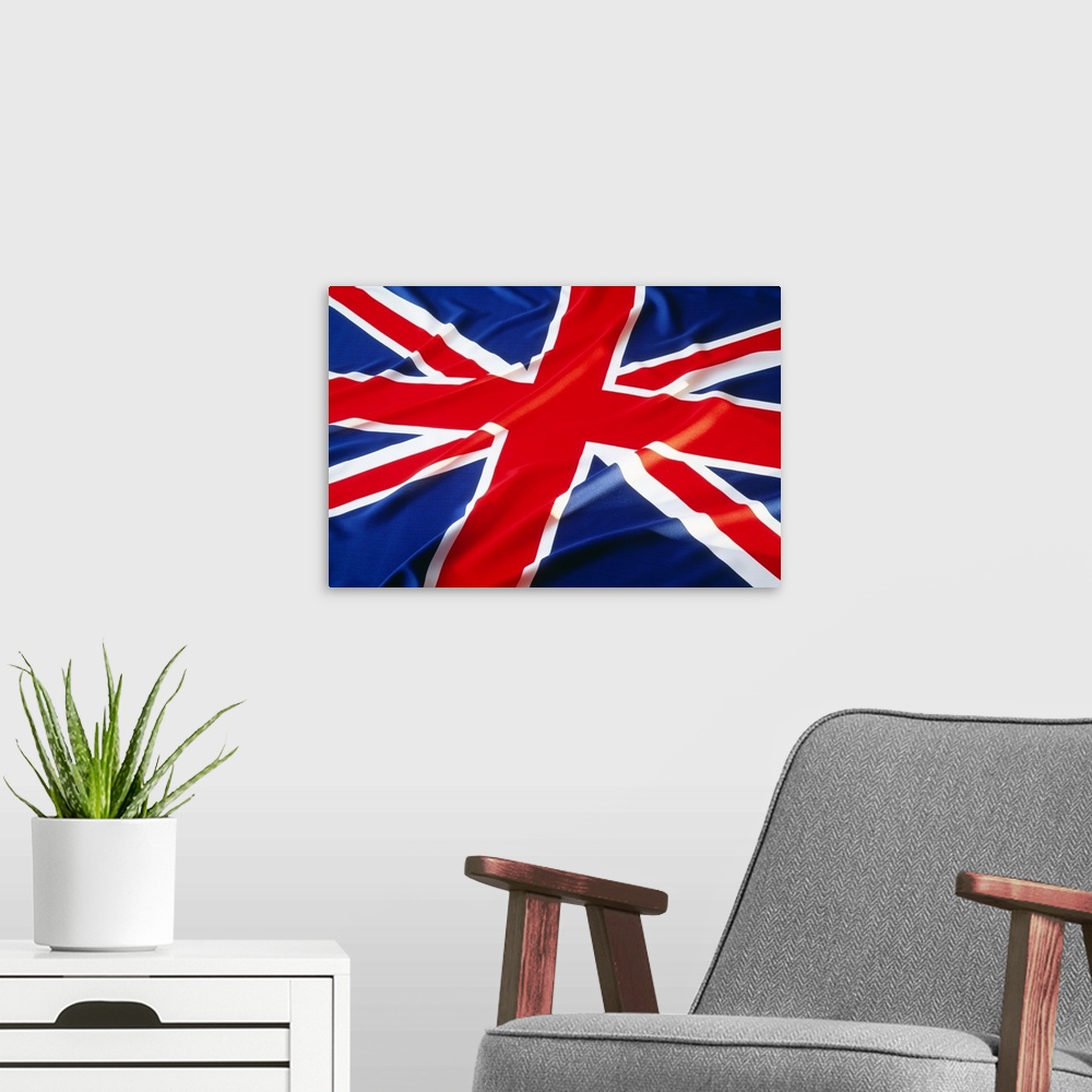 A modern room featuring The Union Jack Flag of the United Kingdom