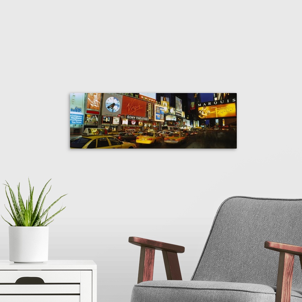 A modern room featuring Times Square, Manhattan, New York City, New York