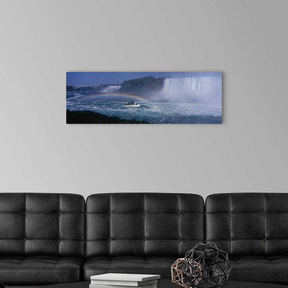 A modern room featuring Tourboat near waterfalls, Niagara Falls, Ontario, Canada
