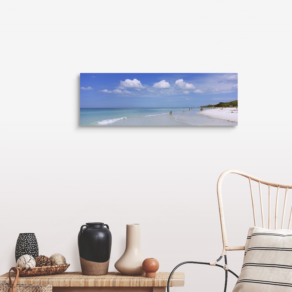 A farmhouse room featuring Tourists on the beach, Coquina Beach, Anna Maria Island, Manatee, Florida