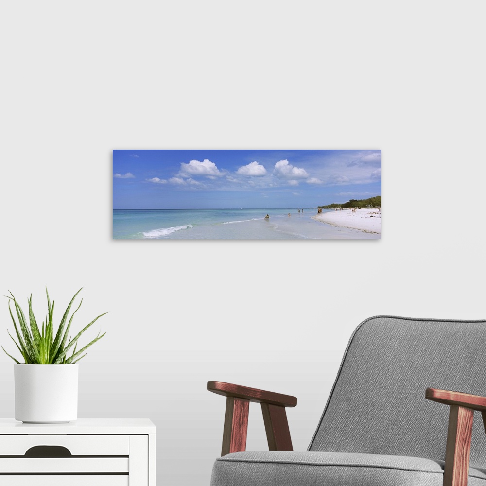 A modern room featuring Tourists on the beach, Coquina Beach, Anna Maria Island, Manatee, Florida