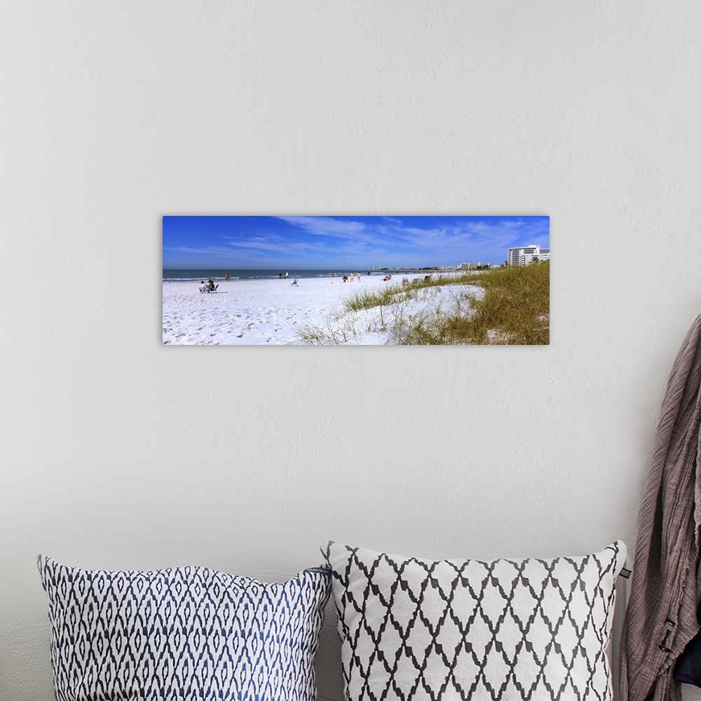 A bohemian room featuring Tourists on the beach, Crescent Beach, Gulf Of Mexico, Siesta Key, Florida