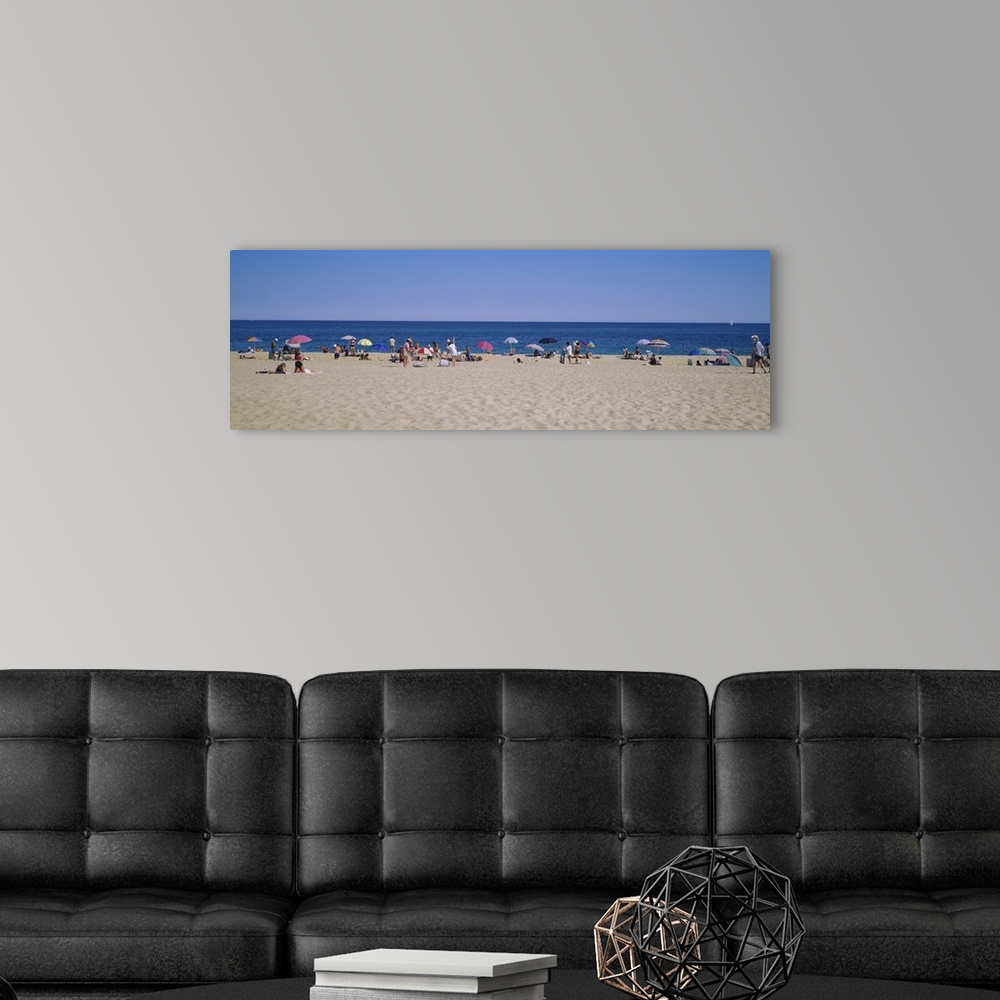 A modern room featuring Tourists on the beach, East Hampton, Long Island, New York State