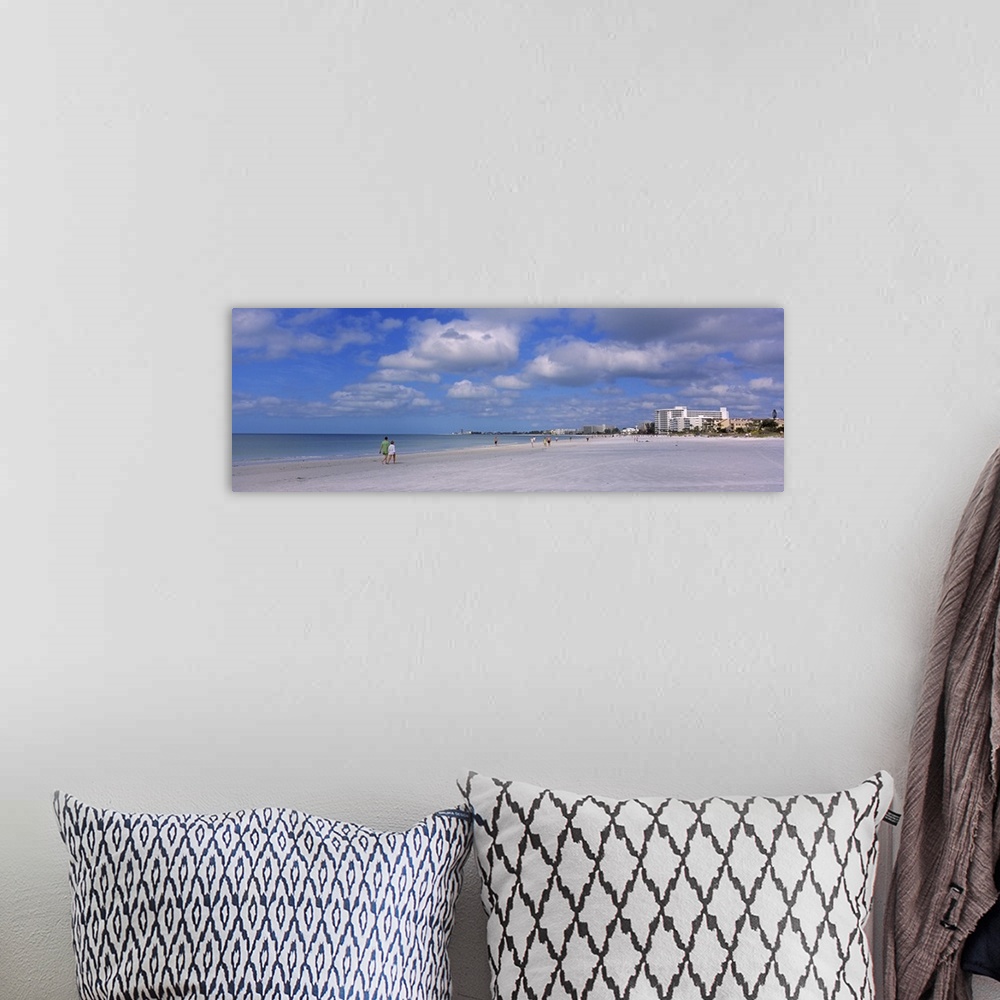 A bohemian room featuring Tourists walking on the beach, Crescent Beach, Gulf Of Mexico, Siesta Key, Florida