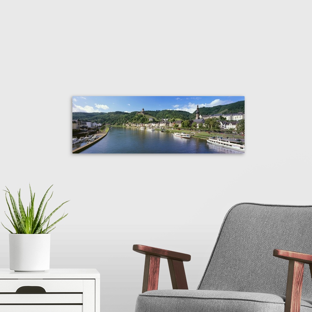 A modern room featuring Town at the riverside Mosel River Cochem Rhineland Palatinate Germany