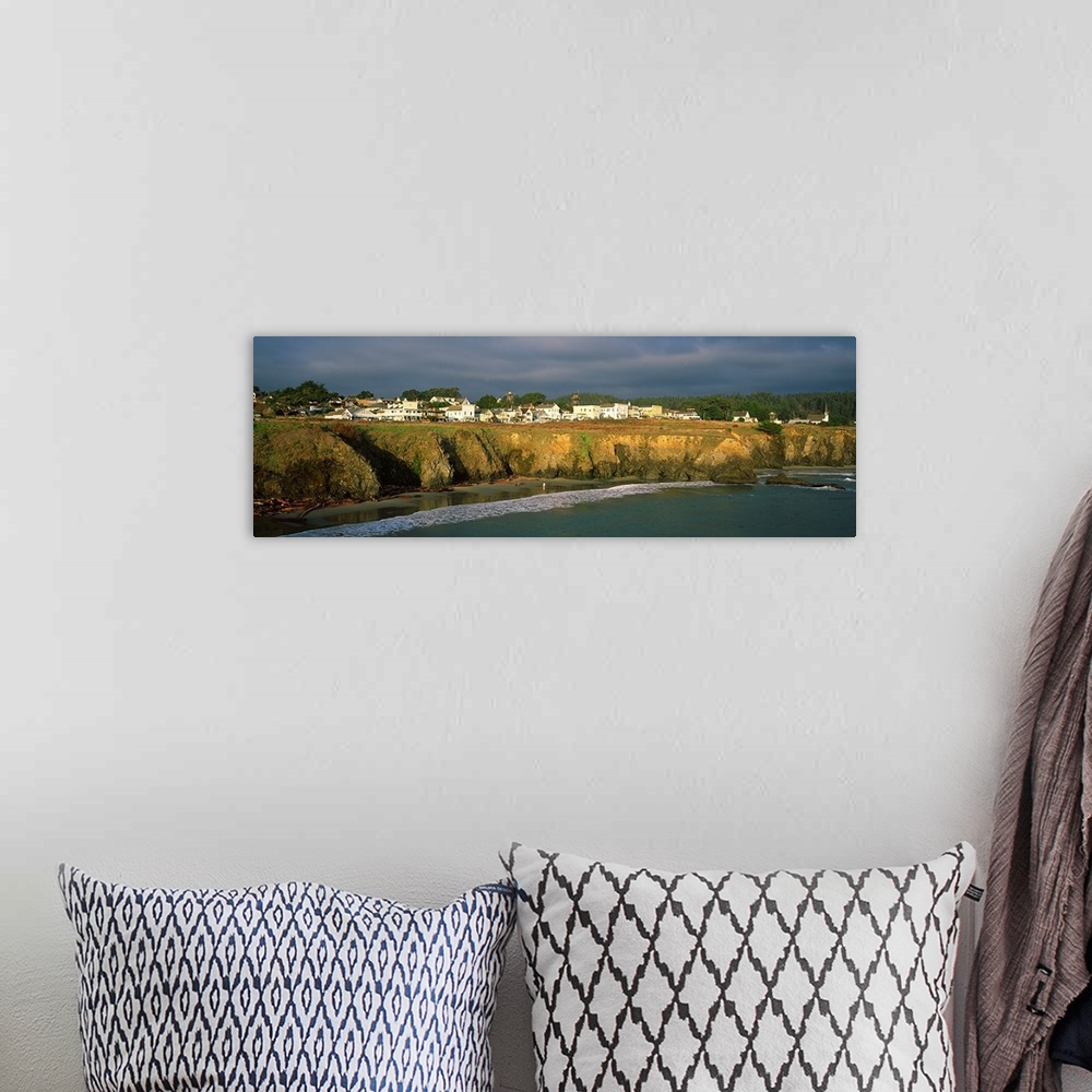 A bohemian room featuring Town at the seaside, Mendocino, Mendocino County, California,