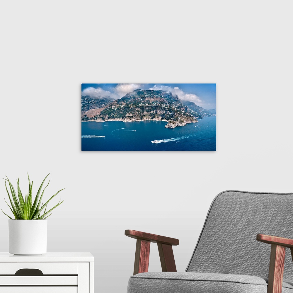 A modern room featuring Town at the waterfront Amalfi Coast Salerno Campania Italy