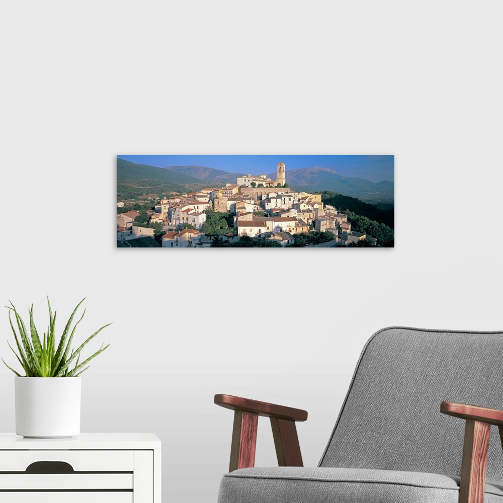 A modern room featuring Town, Goriano Sicoli, L'Aquila Province, Abruzzo, Italy