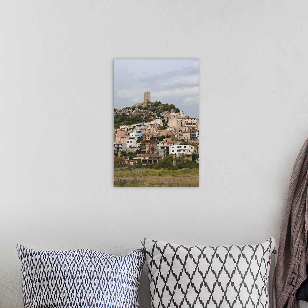 A bohemian room featuring Town on a hill, Posada, Golfo di Orosei, Sardinia, Italy