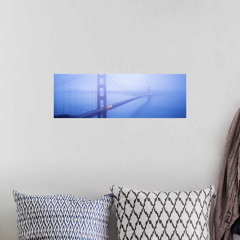A bohemian room featuring Traffic on a bridge, Golden Gate Bridge, San Francisco, California