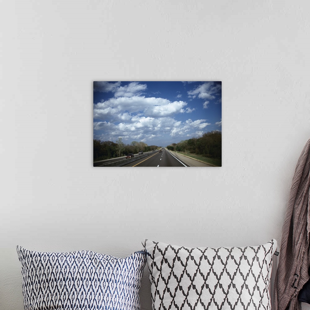 A bohemian room featuring Traffic on a highway, Interstate 44, Creek County, Oklahoma