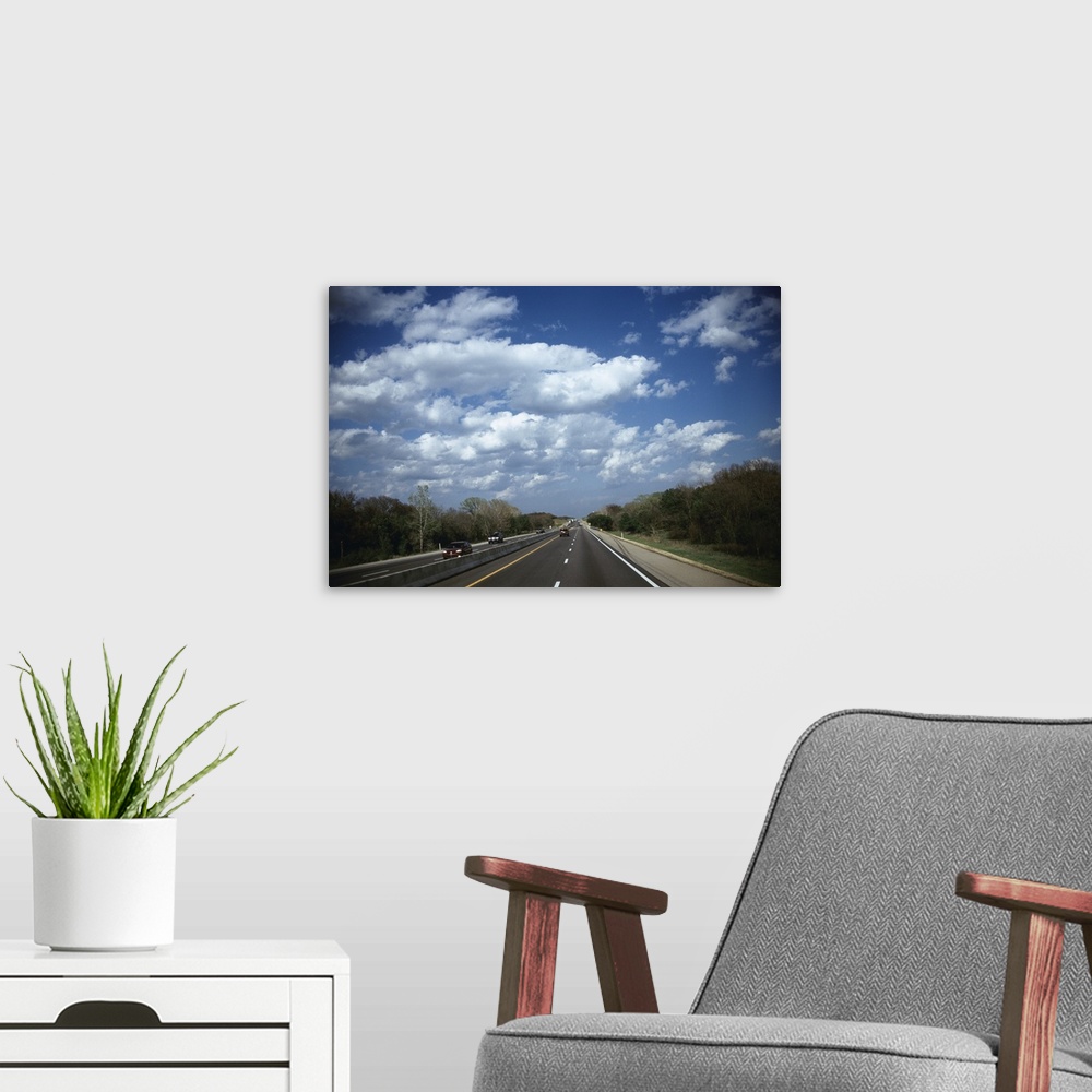 A modern room featuring Traffic on a highway, Interstate 44, Creek County, Oklahoma