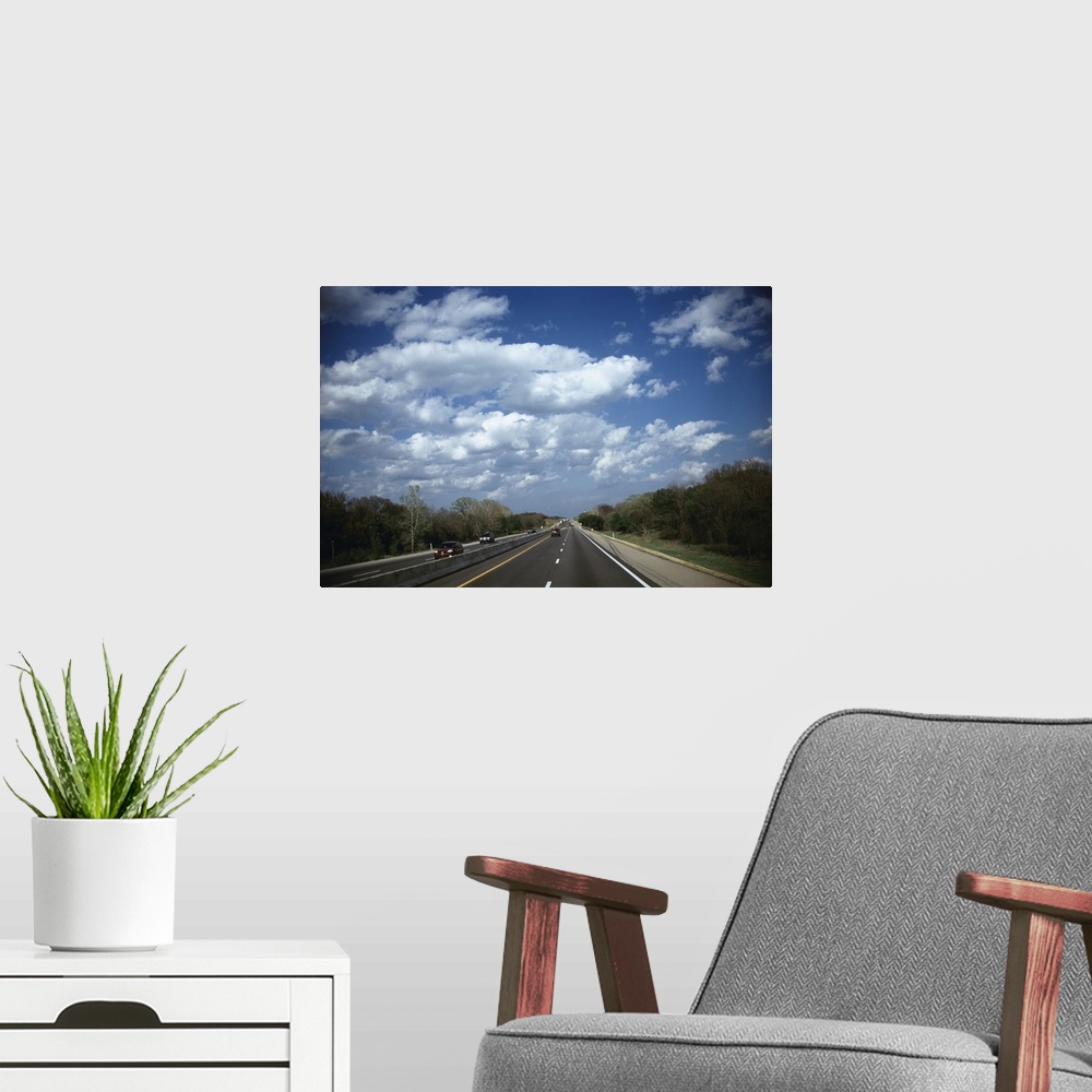 A modern room featuring Traffic on a highway, Interstate 44, Creek County, Oklahoma