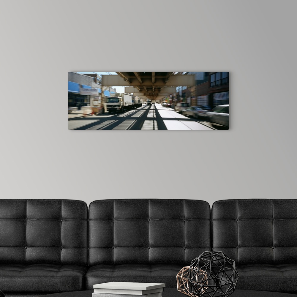 A modern room featuring Traffic on a road, Lake Street, Chicago, Illinois
