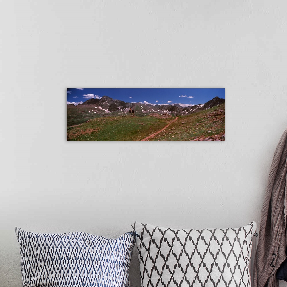 A bohemian room featuring Trail passing through a rocky landscape Crested Butte Gunnison County Colorado