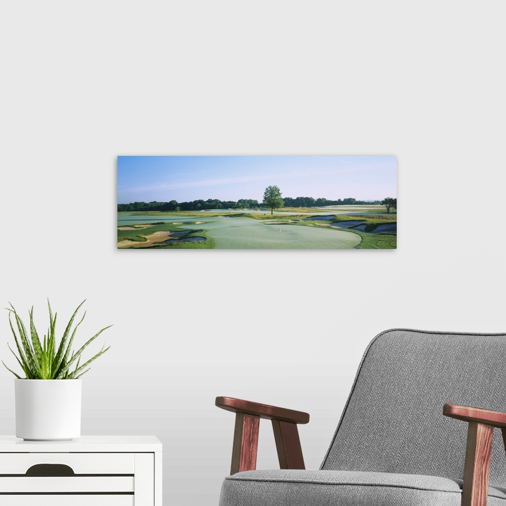 A modern room featuring Trees on a golf course, Royce Brook Golf Club, Princeton, New Jersey