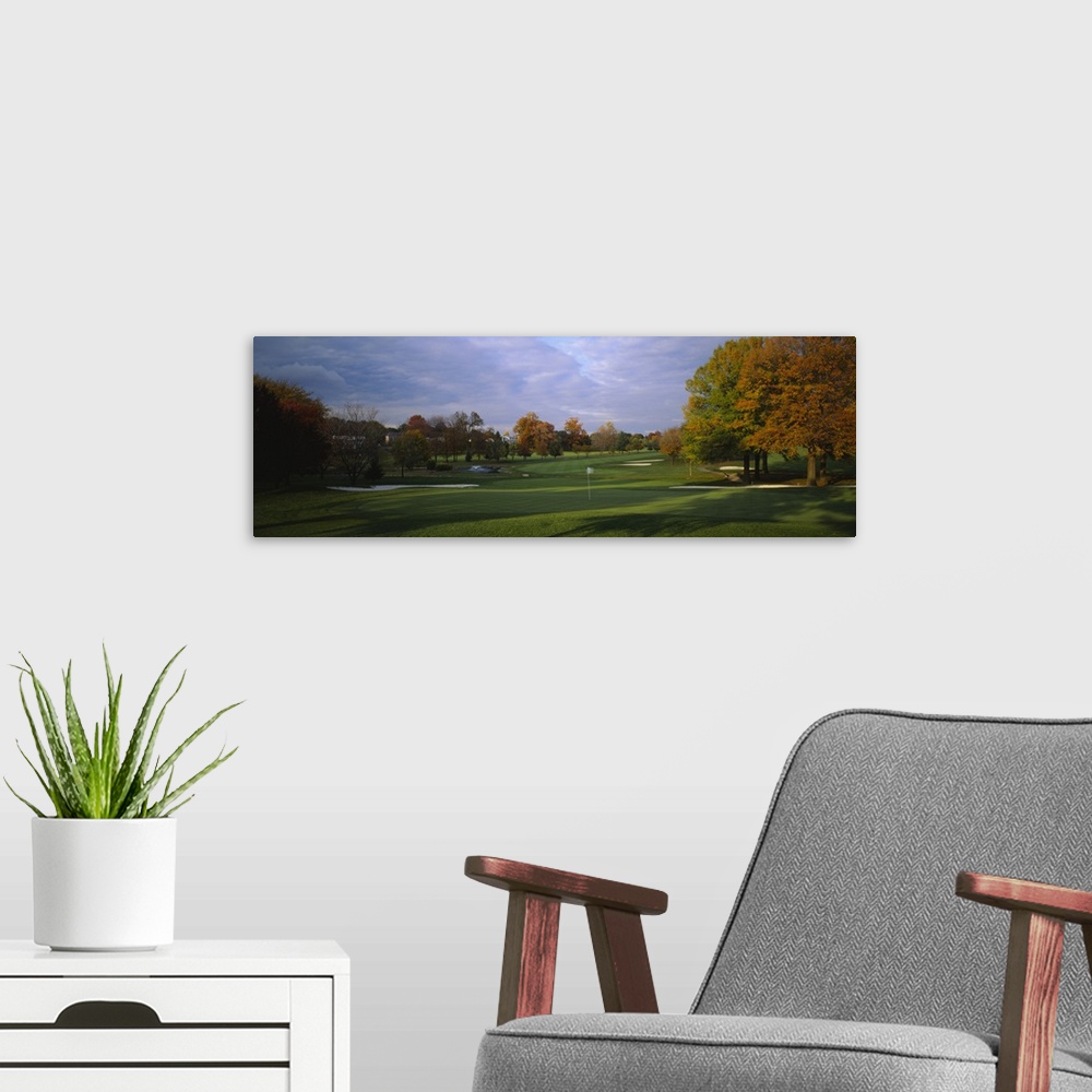 A modern room featuring Trees on a golf course, Westwood Country Club, Vienna, Virginia