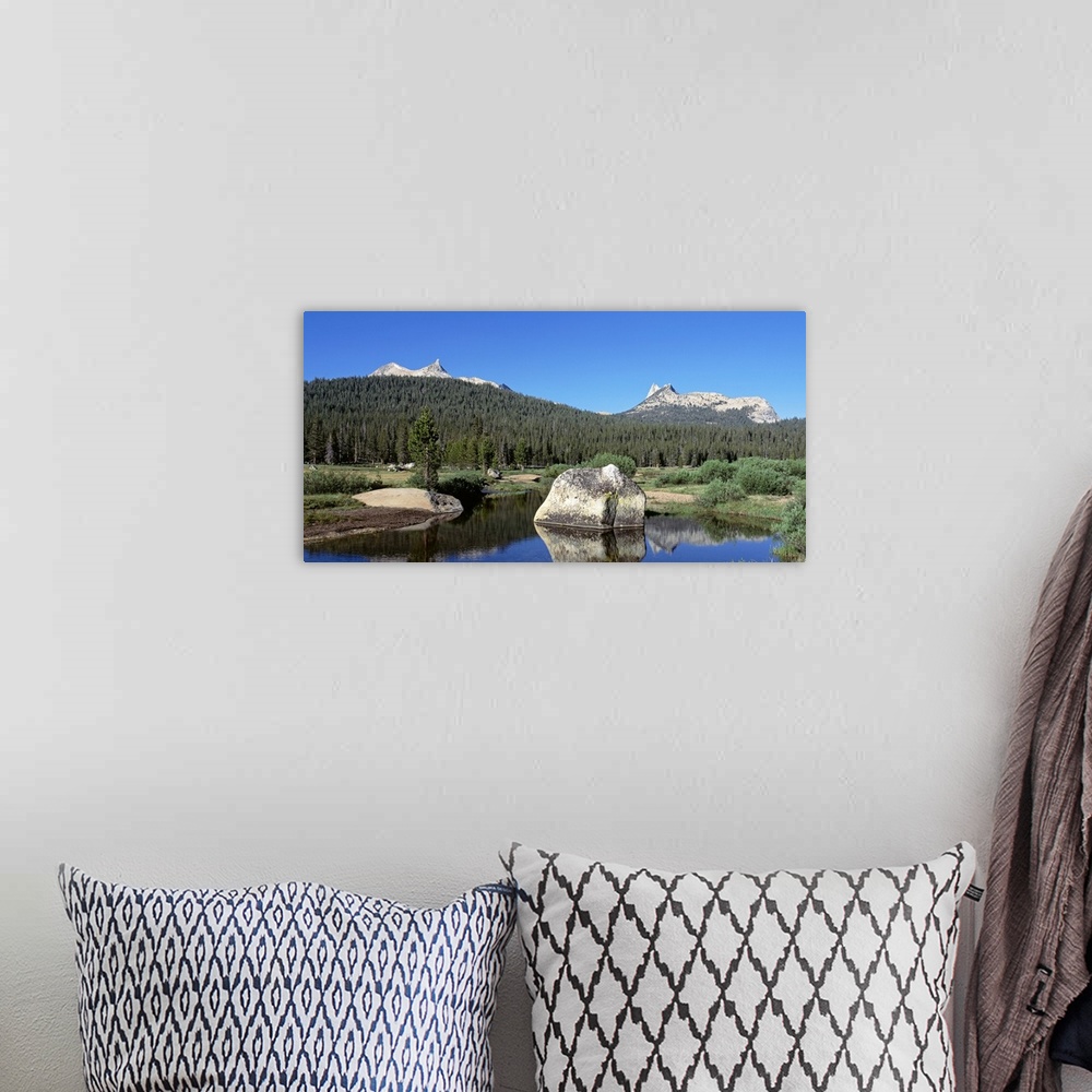 A bohemian room featuring Tuolumne River Cathedral Peak Unicorn Peak Yosemite National Park CA