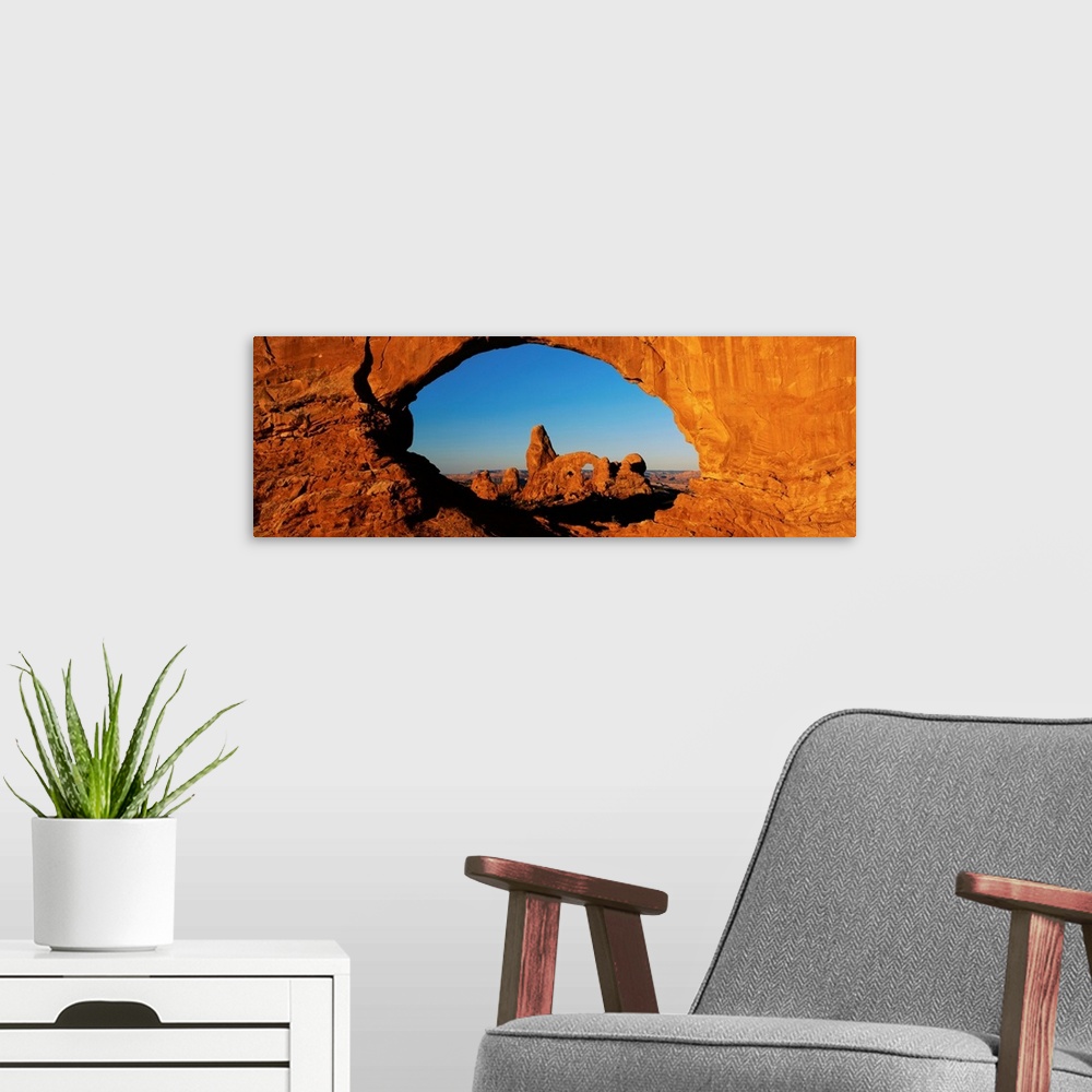 A modern room featuring Turret Arch Arches National Park UT