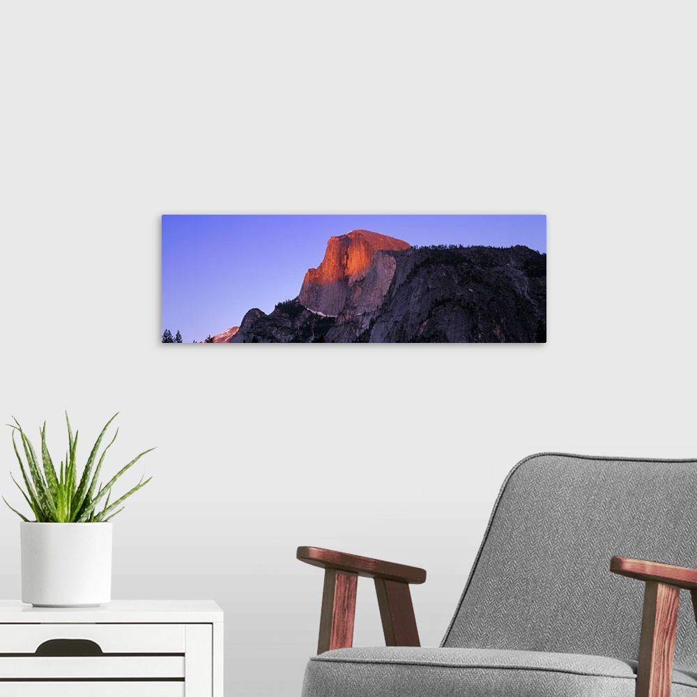 A modern room featuring US, California, Yosemite National Park, Halfdome in winter