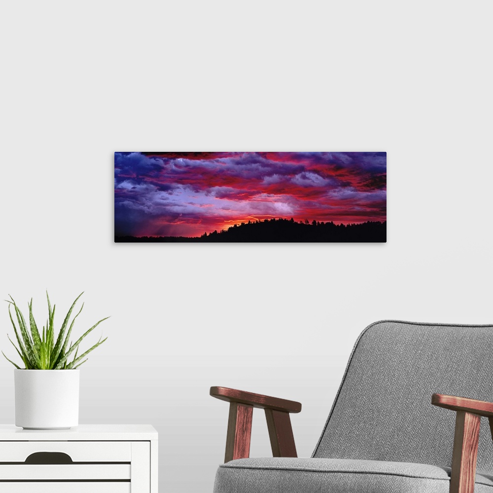 A modern room featuring US, Wyoming, Sunrise
